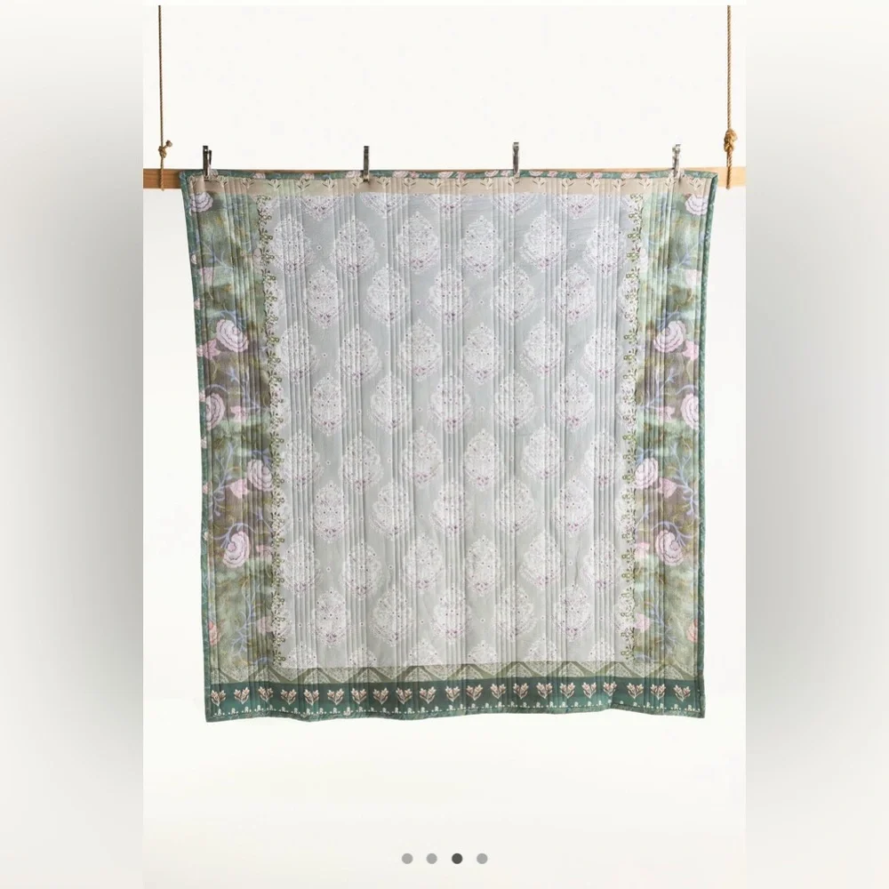 Anthropologie The Printed Textured Cotton Quilt Collection, Queen